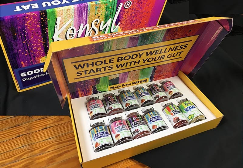 A complete samepl kit for various vitamins and supplements in a box