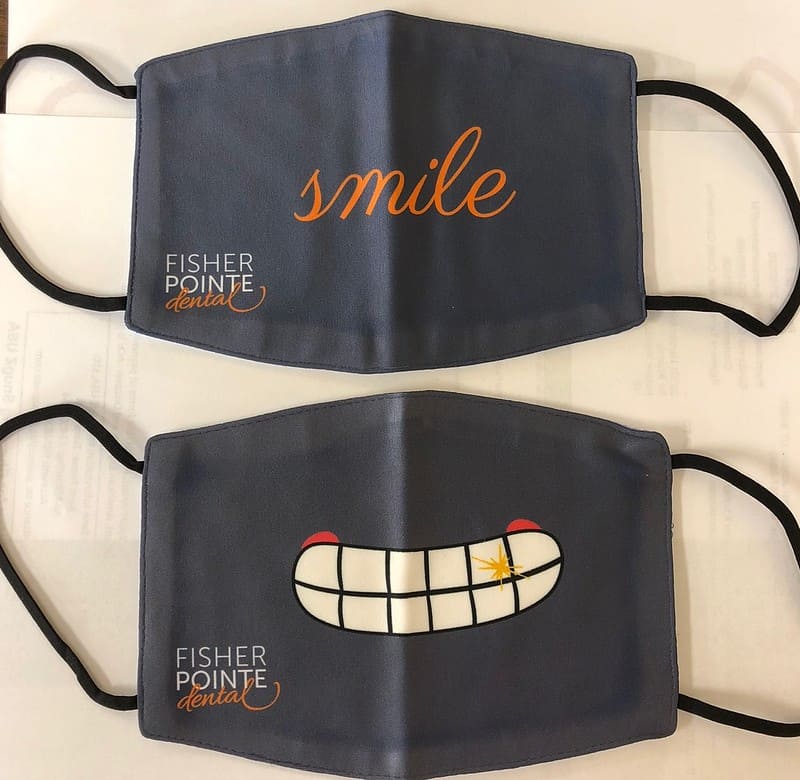 2 Personalized face masks with different sets of images