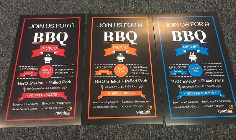 BBQ menu signage