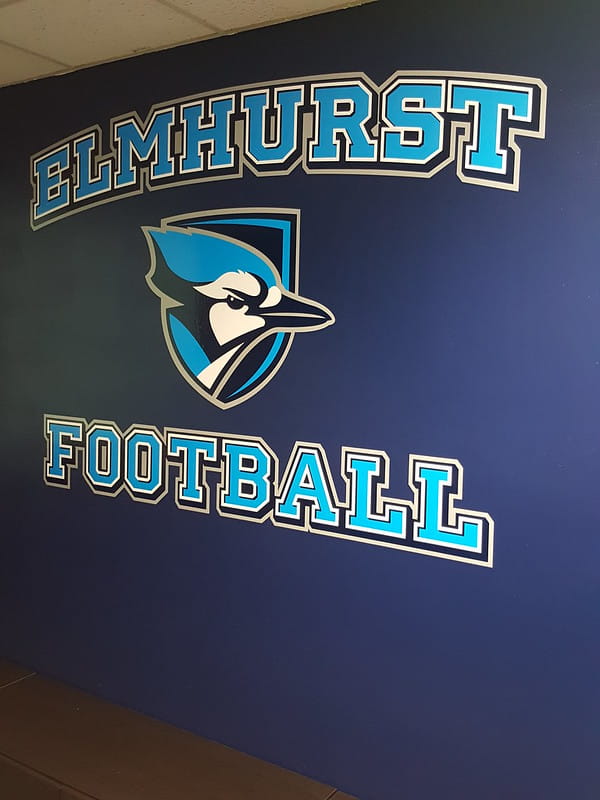 Football Wall with a logo