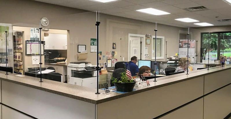 Sneeze Guards built within a office