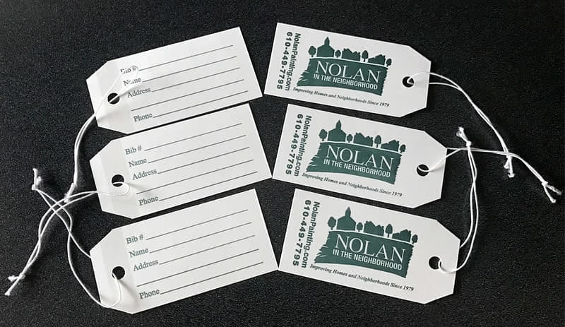 Double side service tags with business info