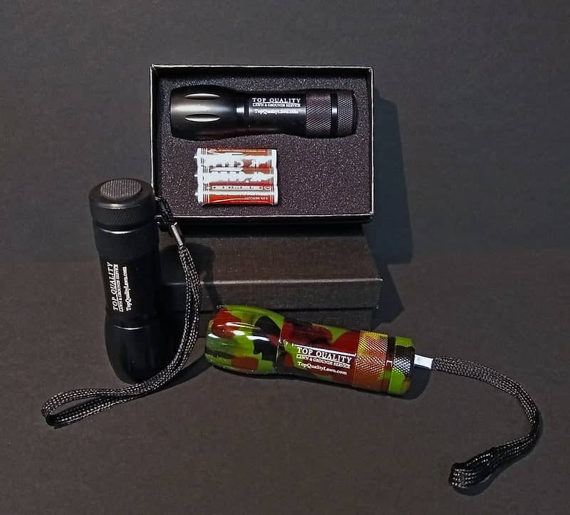 Promo giveaway of a flashlight with carrying case