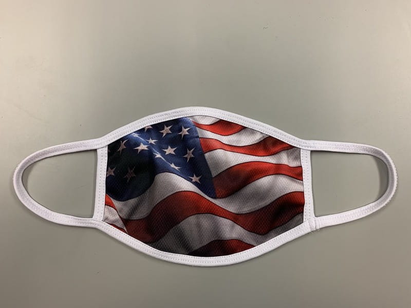 Custom flag covered face masks